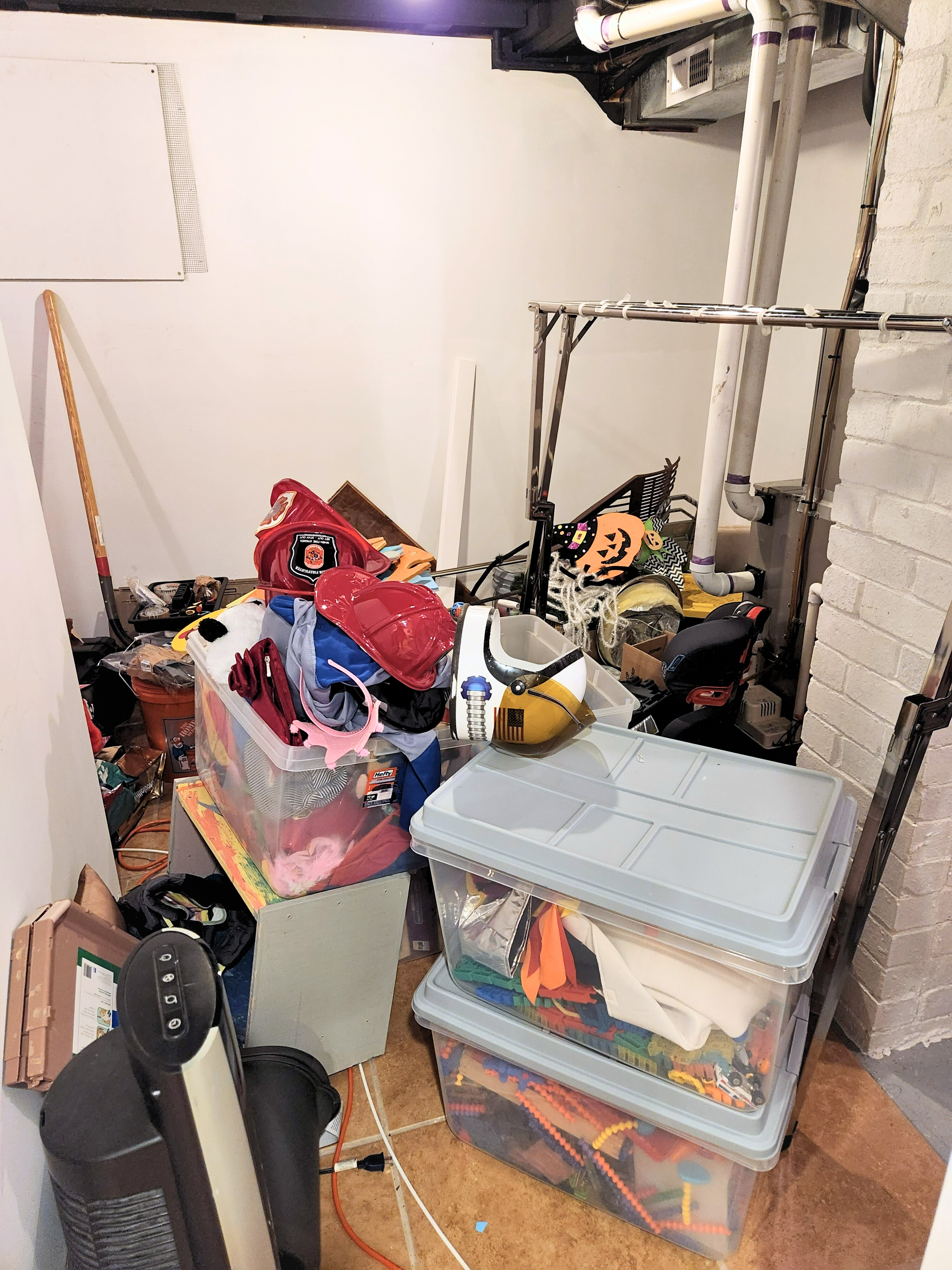 Storeroom before professional organizing